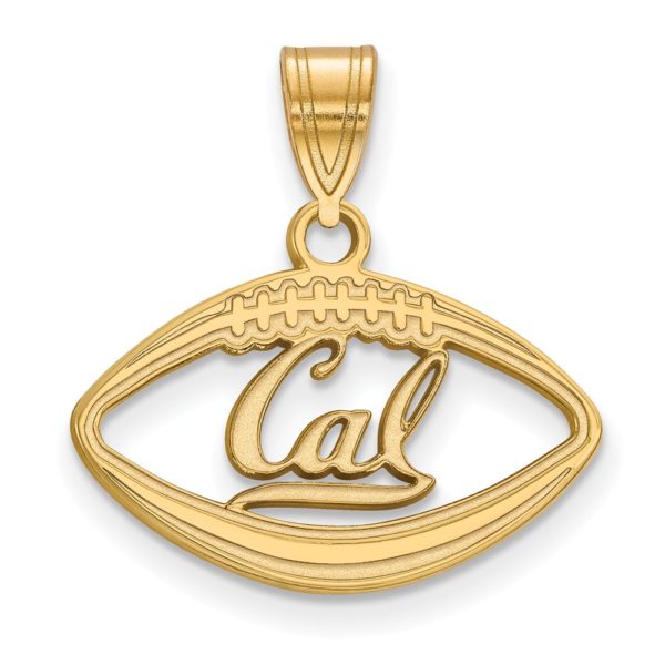 14k Gold Plated Silver California Berkeley Football Pendant