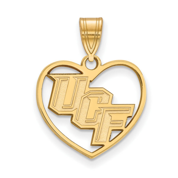 14k Gold Plated Silver Central Florida Heart Pendant