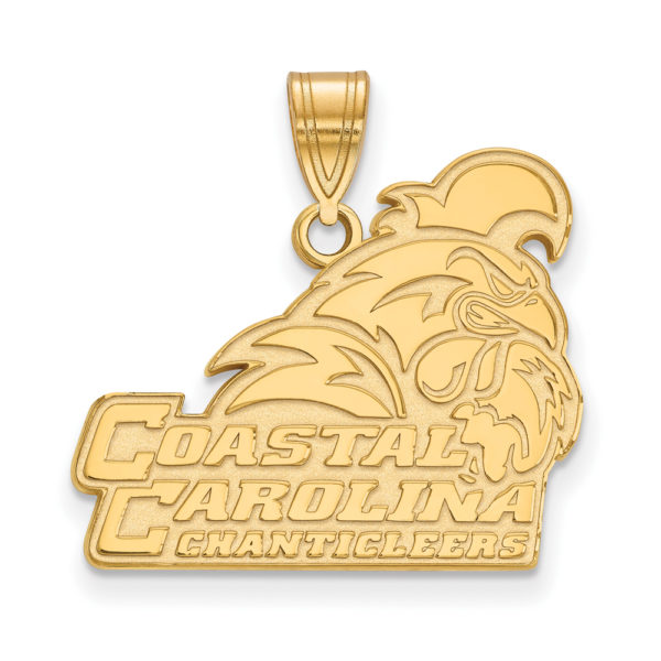 14k Gold Plated Silver Coastal Carolina U Large Pendant