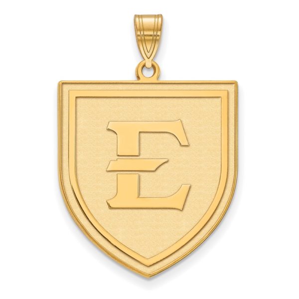 14k Gold Plated Silver East Tennessee State XL Pendant