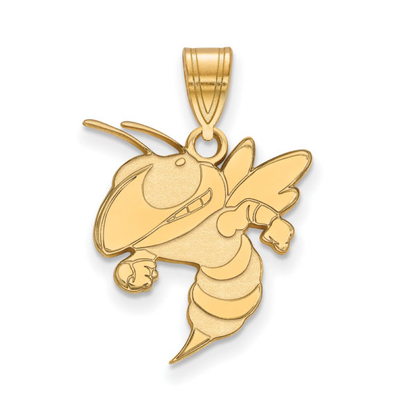 14k Gold Plated Silver Georgia Technology Large Pendant