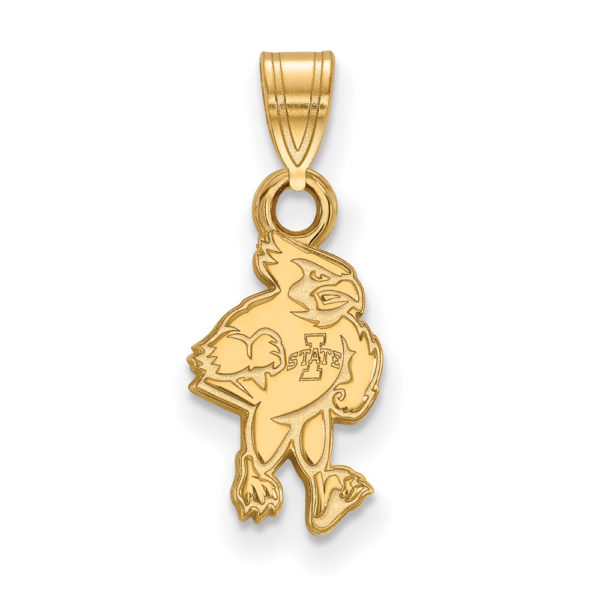 14k Gold Plated Silver Iowa State Small Pendant