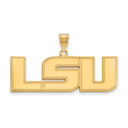 14k Gold Plated Silver Louisiana State Univ. Large Pendant