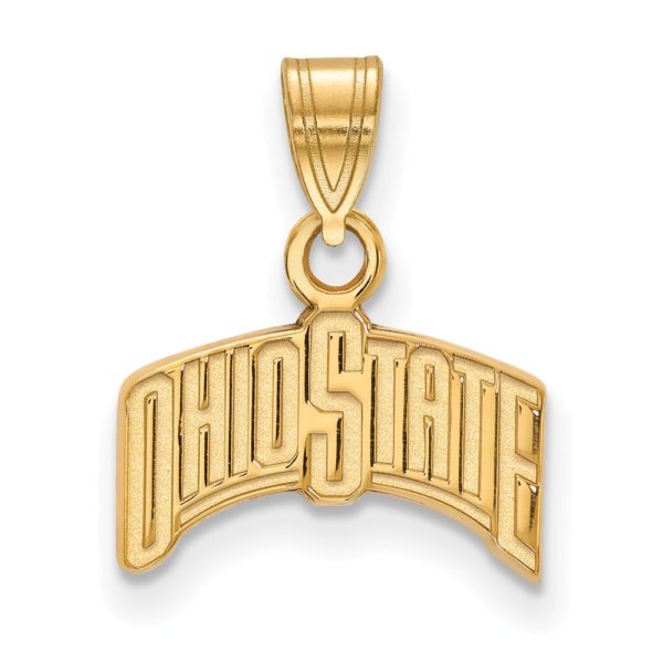 14k Gold Plated Silver Ohio State Small 'OHIO STATE' Pendant