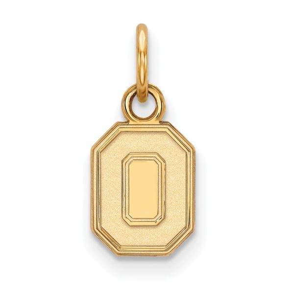 14k Gold Plated Silver Ohio State XS (Tiny) 'O' Charm or Pendant