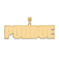 14k Gold Plated Silver Purdue Large Script Pendant