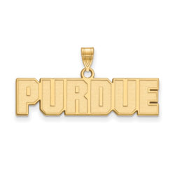 14k Gold Plated Silver Purdue Small Script Pendant