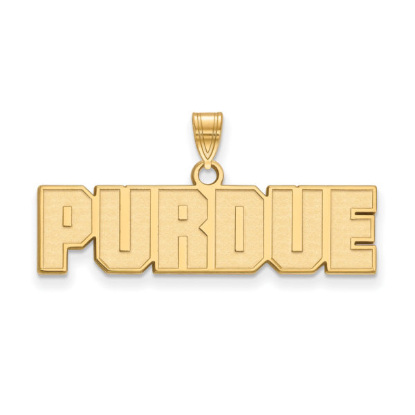 14k Gold Plated Silver Purdue Small Script Pendant