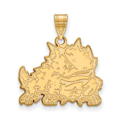 14k Gold Plated Silver Texas Christian U. Large Mascot Pendant