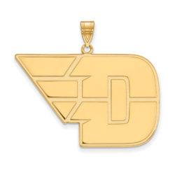 14k Gold Plated Silver U of Dayton XL Pendant