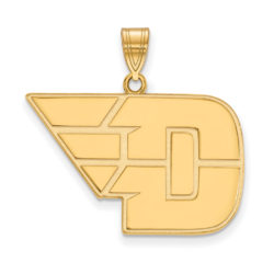 14k Gold Plated Silver U. of Dayton Large Pendant