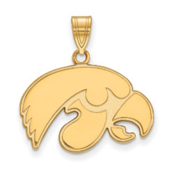 14k Gold Plated Silver U. of Iowa Medium Mascot Pendant