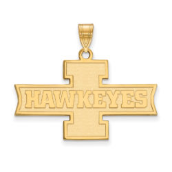 14k Gold Plated Silver U. of Iowa Medium Pendant