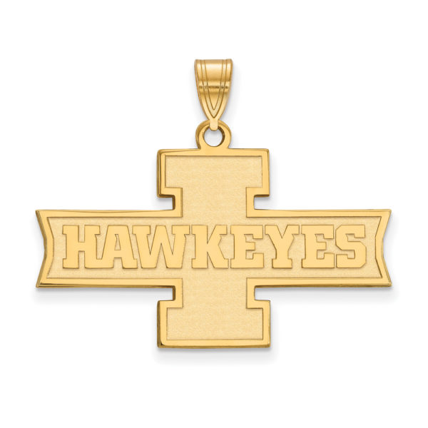 14k Gold Plated Silver U. of Iowa Medium Pendant