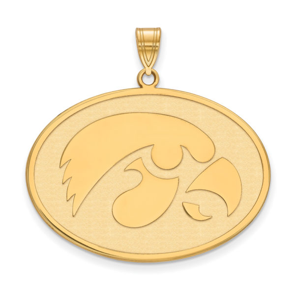 14k Gold Plated Silver U. of Iowa XL Pendant