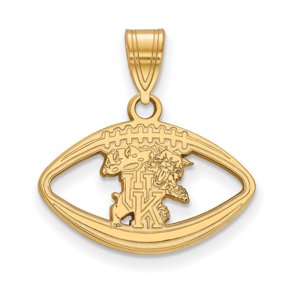 14k Gold Plated Silver U. of Kentucky Football Pendant