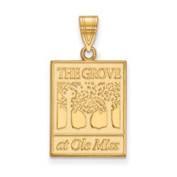 14k Gold Plated Silver U. of Mississippi Large Pendant