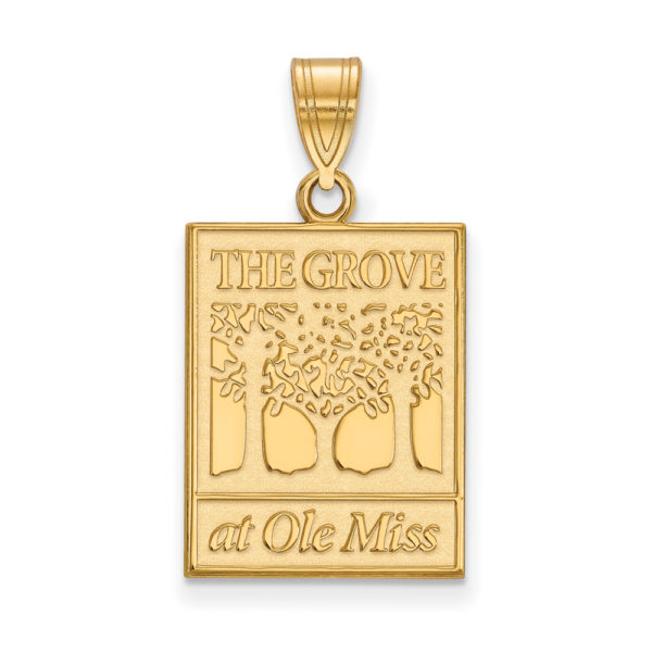 14k Gold Plated Silver U. of Mississippi Large Pendant