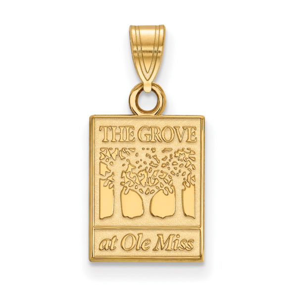 14k Gold Plated Silver U. of Mississippi Small Pendant