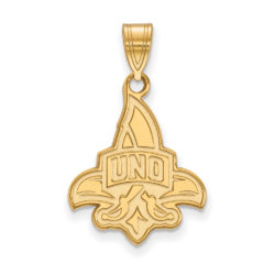 14k Gold Plated Silver U. of New Orleans Large Pendant