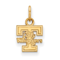 14k Gold Plated Silver U. of Tennessee XS (Tiny) 'T' Logo Charm