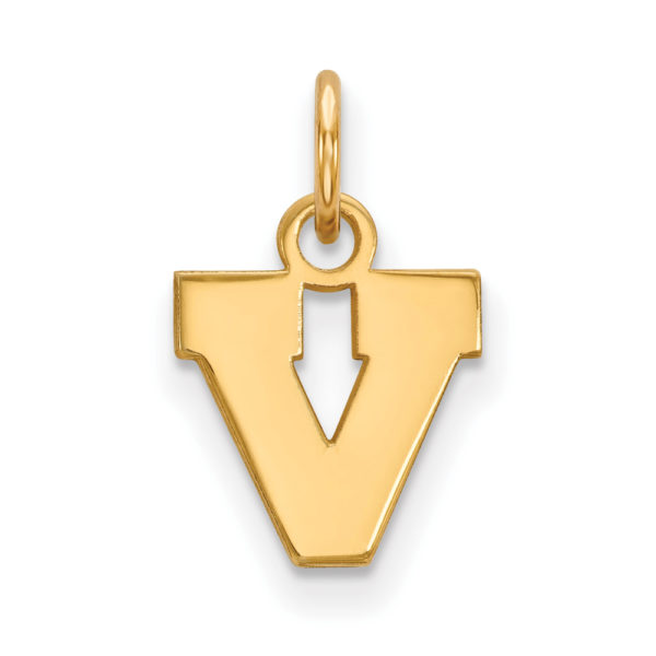 14k Gold Plated Silver U. of Virginia XS (Tiny) Charm or Pendant