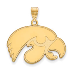 14k Gold Plated Silver Univ. of Iowa Large Pendant