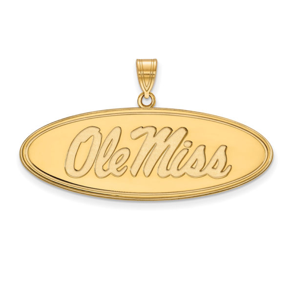 14k Gold Plated Silver Univ. of Mississippi Large Pendant