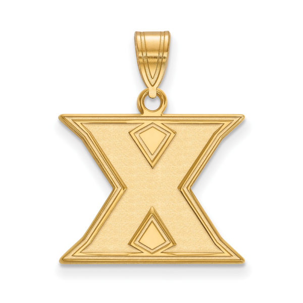 14k Gold Plated Silver Xavier U. Medium Initial X Pendant