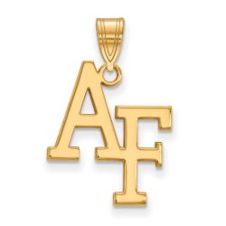 14k Yellow Gold Air force Academy Large 'AF' Pendant