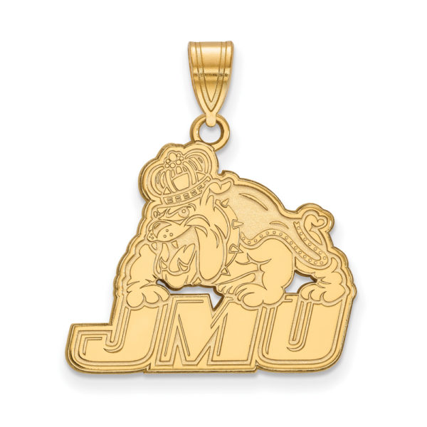 14k Yellow Gold James Madison U Large Logo Pendant