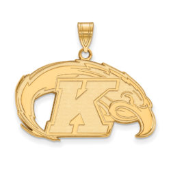 14k Yellow Gold Kent State Large Logo Pendant