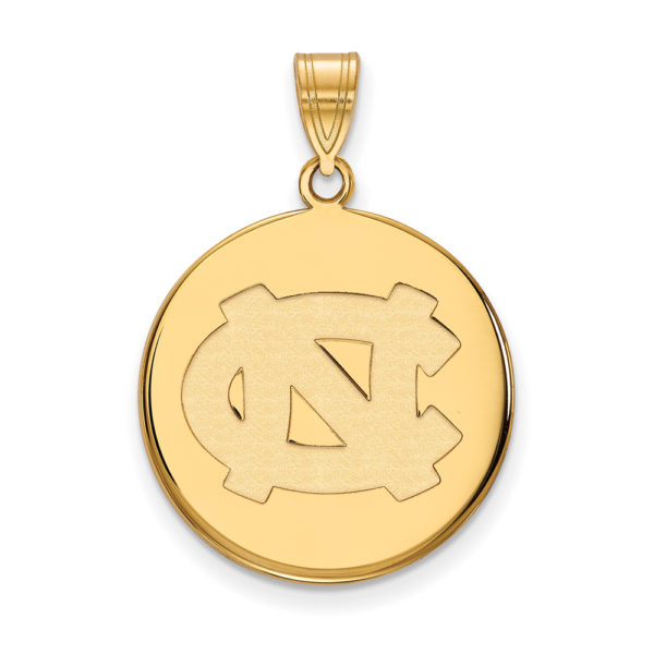 14k Yellow Gold North Carolina Large Disc Pendant