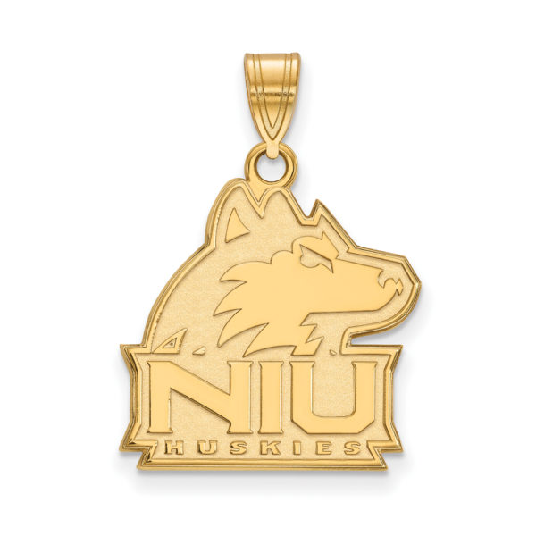 14k Yellow Gold Northern Illinois U. Large Mascot Logo Pendant