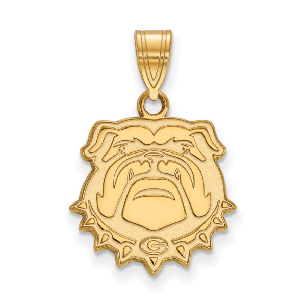 14k Yellow Gold U. of Georgia Medium Bulldog Pendant