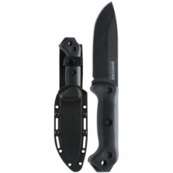 KA-BAR Becker Campanion Drop Point Fixed Blade Knife, 5.25", Black - BK2