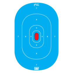 Pro Shot Splattershot 12"x18" Silhouette Heavy Paper Blue Targets, 8-Pack - SILH-INTP-BLUE-8PK