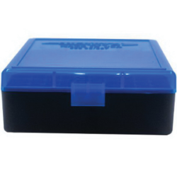 Berrys Bullets 003 .38 Spl/357 Mag 100 Round Flip-Top Ammo Box, Blue/Black - 95182