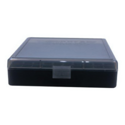 Berrys Bullets 008 .40 S&W/.45 ACP/10mm 100 Round Flip-Top Ammo Box, Smoke/Black - 92199