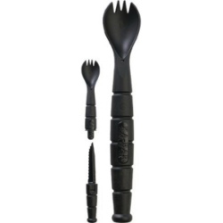 KA-BAR Clip Point Spork w/ Hidden Knife, 2.5", Black - 9909