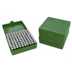 MTM Case Guard FlipTop Ammo Box 380ACP/9mm-Green-100rd-P-100-9-10