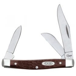 Brown Elegance Case Stockman Medium Folding Knife with Clip, Sheepfoot, and Spey Blades - 00106