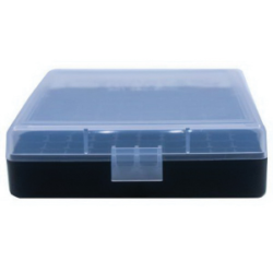 Berrys Bullets 001 .380 ACP/9mm 100 Round Flip-Top Ammo Box, Clear/Black - 87412