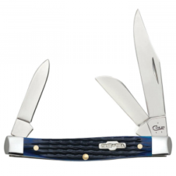 Blue Beauty Case Stockman Medium Folding Knife with Clip, Sheepfoot, and Pen Blades - 02806