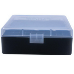 Berrys Bullets 003 .38 Spl/357 Mag 100 Round Flip-Top Ammo Box, Clear/Black - 15382