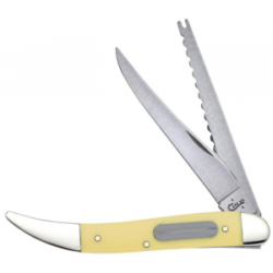 Case Fishing Folding Knife Clip Point, Yellow - 00120