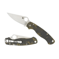 Spyderco Paramilitary 2 Clip Point Folding Knife, 3.438" - C81GPCMO2