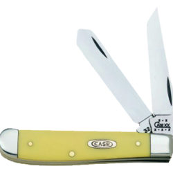 Case Yellow Synthetic Chrome Vanadium Mini Trapper Folder Knife - 00029